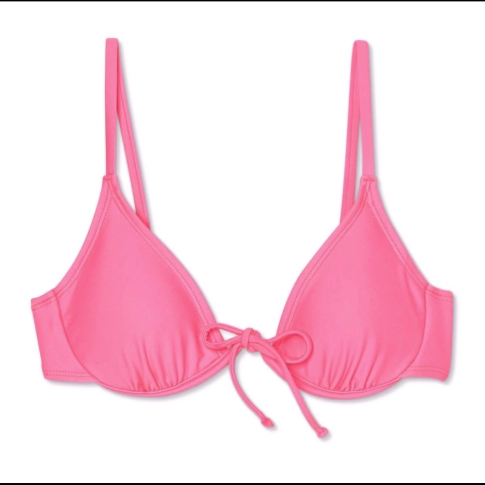 NWOT Neon Pink Underwire Bikini Top